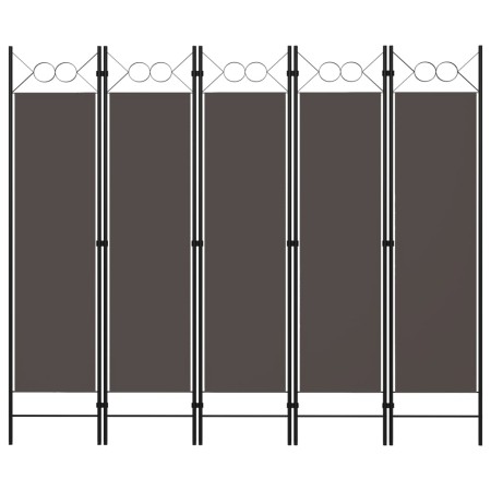 Five-panel anthracite gray room divider screen 200x180 cm by vidaXL, Room dividers - Ref: Foro24-320709, Price: 48,19 €, Disc...