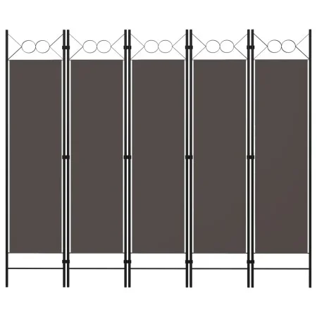 Five-panel anthracite gray room divider screen 200x180 cm by vidaXL, Room dividers - Ref: Foro24-320709, Price: 47,34 €, Disc...