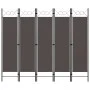 5-teiliger anthrazitgrauer Raumteiler 200x180 cm von vidaXL, Raumteiler - Ref: Foro24-320709, Preis: 48,19 €, Rabatt: %