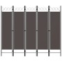 Five-panel anthracite gray room divider screen 200x180 cm by vidaXL, Room dividers - Ref: Foro24-320709, Price: 48,19 €, Disc...