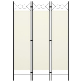 Biombo divisor de 3 paneles blanco 120x180 cm