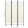Biombo divisor de 3 paneles blanco 120x180 cm