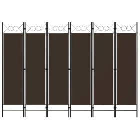 Brown 6-panel divider screen 240x180 cm by vidaXL, Room dividers - Ref: Foro24-320712, Price: 56,87 €, Discount: %