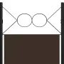 Biombo divisor de 6 paneles marrón 240x180 cm de vidaXL, Divisores de ambientes - Ref: Foro24-320712, Precio: 56,87 €, Descue...
