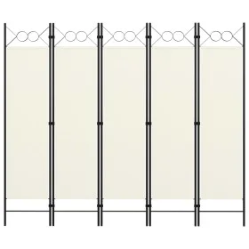 Trennwand mit 5 Paneelen weiß 200x180 cm von vidaXL, Raumteiler - Ref: Foro24-320707, Preis: 47,60 €, Rabatt: %