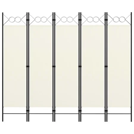Divider screen with 5 panels white 200x180 cm by vidaXL, Room dividers - Ref: Foro24-320707, Price: 47,60 €, Discount: %