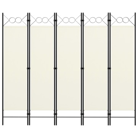 Trennwand mit 5 Paneelen weiß 200x180 cm von vidaXL, Raumteiler - Ref: Foro24-320707, Preis: 48,61 €, Rabatt: %