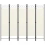 Trennwand mit 5 Paneelen weiß 200x180 cm von vidaXL, Raumteiler - Ref: Foro24-320707, Preis: 47,60 €, Rabatt: %