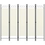 Trennwand mit 5 Paneelen weiß 200x180 cm von vidaXL, Raumteiler - Ref: Foro24-320707, Preis: 48,61 €, Rabatt: %
