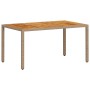 Set de comedor jardín 7 pzas con cojines ratán PE acacia beige de , Conjuntos de jardín - Ref: Foro24-3278684, Precio: 501,42...