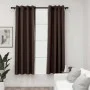 Cortinas opacas ojales look de lino 2 pzas gris topo 140x175 cm de vidaXL, Cortinas y visillos - Ref: Foro24-321200, Precio: ...