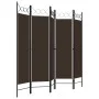 Biombo divisor de 5 paneles marrón 200x180 cm de vidaXL, Divisores de ambientes - Ref: Foro24-320708, Precio: 49,91 €, Descue...
