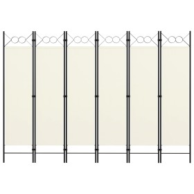 Biombo divisor de 6 paneles blanco 240x180 cm de vidaXL, Divisores de ambientes - Ref: Foro24-320711, Precio: 57,11 €, Descue...