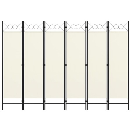 Trennwand mit 6 Paneelen weiß 240x180 cm von vidaXL, Raumteiler - Ref: Foro24-320711, Preis: 57,11 €, Rabatt: %