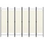 Trennwand mit 6 Paneelen weiß 240x180 cm von vidaXL, Raumteiler - Ref: Foro24-320711, Preis: 57,11 €, Rabatt: %