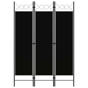 Biombo divisor de 3 paneles negro 120x180 cm de vidaXL, Divisores de ambientes - Ref: Foro24-320702, Precio: 32,63 €, Descuen...