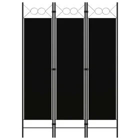 Biombo divisor de 3 paneles negro 120x180 cm de vidaXL, Divisores de ambientes - Ref: Foro24-320702, Precio: 32,05 €, Descuen...