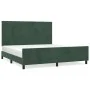 Dark green velvet bed frame with headboard 180x200 cm by , Beds and slatted bases - Ref: Foro24-3125650, Price: 282,89 €, Dis...
