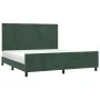 Dark green velvet bed frame with headboard 180x200 cm by , Beds and slatted bases - Ref: Foro24-3125650, Price: 282,89 €, Dis...