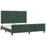 Dark green velvet bed frame with headboard 180x200 cm by , Beds and slatted bases - Ref: Foro24-3125650, Price: 282,89 €, Dis...