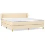 Box spring bed with cream fabric mattress 180x200 cm by , Beds and slatted bases - Ref: Foro24-3126666, Price: 577,41 €, Disc...