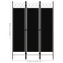 Black 3-panel room divider screen 120x180 cm by vidaXL, Room dividers - Ref: Foro24-320702, Price: 32,05 €, Discount: %