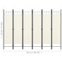 Trennwand mit 6 Paneelen weiß 240x180 cm von vidaXL, Raumteiler - Ref: Foro24-320711, Preis: 57,11 €, Rabatt: %