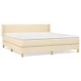 Box spring bed with cream fabric mattress 180x200 cm by , Beds and slatted bases - Ref: Foro24-3130134, Price: 572,04 €, Disc...