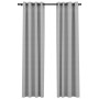 Verdunkelungsvorhänge mit Ösen in Leinenoptik, 2 Stück, grau, 140 x 225 cm von vidaXL, Vorhänge und Gardinen - Ref: Foro24-32...