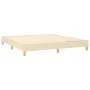 Box spring bed with mattress and LED cream fabric 180x200 cm by , Beds and slatted bases - Ref: Foro24-3133898, Price: 572,05...