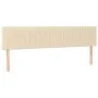 Box spring bed with mattress and LED cream fabric 180x200 cm by , Beds and slatted bases - Ref: Foro24-3133898, Price: 572,05...