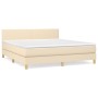 Boxspringbett mit cremefarbener Stoffmatratze 180x200 cm von , Betten und Lattenroste - Ref: Foro24-3140478, Preis: 575,56 €,...