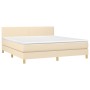 Boxspringbett mit cremefarbener Stoffmatratze 180x200 cm von , Betten und Lattenroste - Ref: Foro24-3140478, Preis: 575,56 €,...
