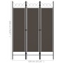 Biombo divisor de 3 paneles gris antracita 120x180 cm de vidaXL, Divisores de ambientes - Ref: Foro24-320701, Precio: 30,89 €...