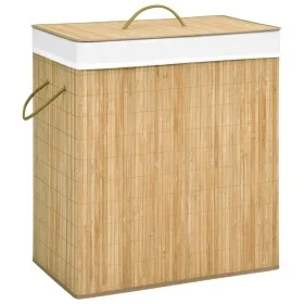 Wäschekorb aus Bambus 2 Sektionen 100 l von vidaXL, Wäschekörbe - Ref: Foro24-320740, Preis: 49,76 €, Rabatt: %