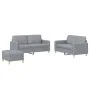 Juego de sofás con cojines 3 piezas tela gris claro by , Sofas - Ref: Foro24-3202094, Price: 486,20 €, Discount: %