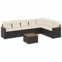 8-teiliges Gartensofa-Set und Kissen aus schwarzem Kunststoff-Rattan. von , Gartensets - Ref: Foro24-3258437, Preis: 457,16 €...