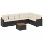 Set de sofás de jardín 8 piezas y cojines ratán sintético negro by , Garden sets - Ref: Foro24-3258437, Price: 462,86 €, Disc...