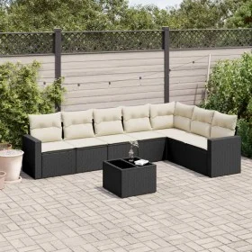 Set de sofás de jardín 8 piezas y cojines ratán sintético negro by , Modular outdoor sofas - Ref: Foro24-3251393, Price: 473,...