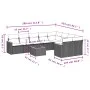 Set de sofás de jardín 10 pzas cojines ratán sintético negro by , Garden sets - Ref: Foro24-3258710, Price: 581,28 €, Discoun...