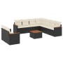 Set de sofás de jardín 10 pzas cojines ratán sintético negro by , Garden sets - Ref: Foro24-3258507, Price: 605,80 €, Discoun...