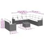 Set de sofás de jardín 10 pzas cojines ratán sintético negro by , Garden sets - Ref: Foro24-3258507, Price: 596,60 €, Discoun...