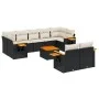 Set de sofás de jardín 10 pzas cojines ratán sintético negro by , Garden sets - Ref: Foro24-3259536, Price: 598,31 €, Discoun...