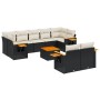 Set de sofás de jardín 10 pzas cojines ratán sintético negro by , Garden sets - Ref: Foro24-3259536, Price: 609,08 €, Discoun...