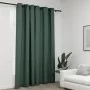 Blackout curtain with green linen look and eyelets 290x245 cm by vidaXL, Curtains and curtains - Ref: Foro24-321187, Price: 5...