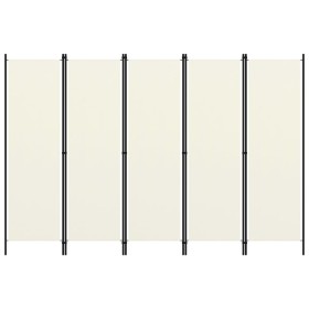 Biombo divisor de 5 paneles blanco 250x180 cm de vidaXL, Divisores de ambientes - Ref: Foro24-320723, Precio: 39,48 €, Descue...