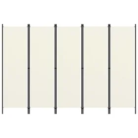 White 5-panel room divider screen 250x180 cm by vidaXL, Room dividers - Ref: Foro24-320723, Price: 49,39 €, Discount: %