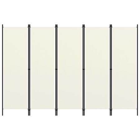 White 5-panel room divider screen 250x180 cm by vidaXL, Room dividers - Ref: Foro24-320723, Price: 37,97 €, Discount: %