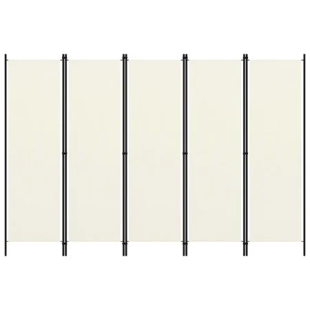 White 5-panel room divider screen 250x180 cm by vidaXL, Room dividers - Ref: Foro24-320723, Price: 41,14 €, Discount: %