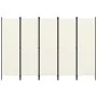 5-teiliger weißer Raumteiler 250x180 cm von vidaXL, Raumteiler - Ref: Foro24-320723, Preis: 49,39 €, Rabatt: %